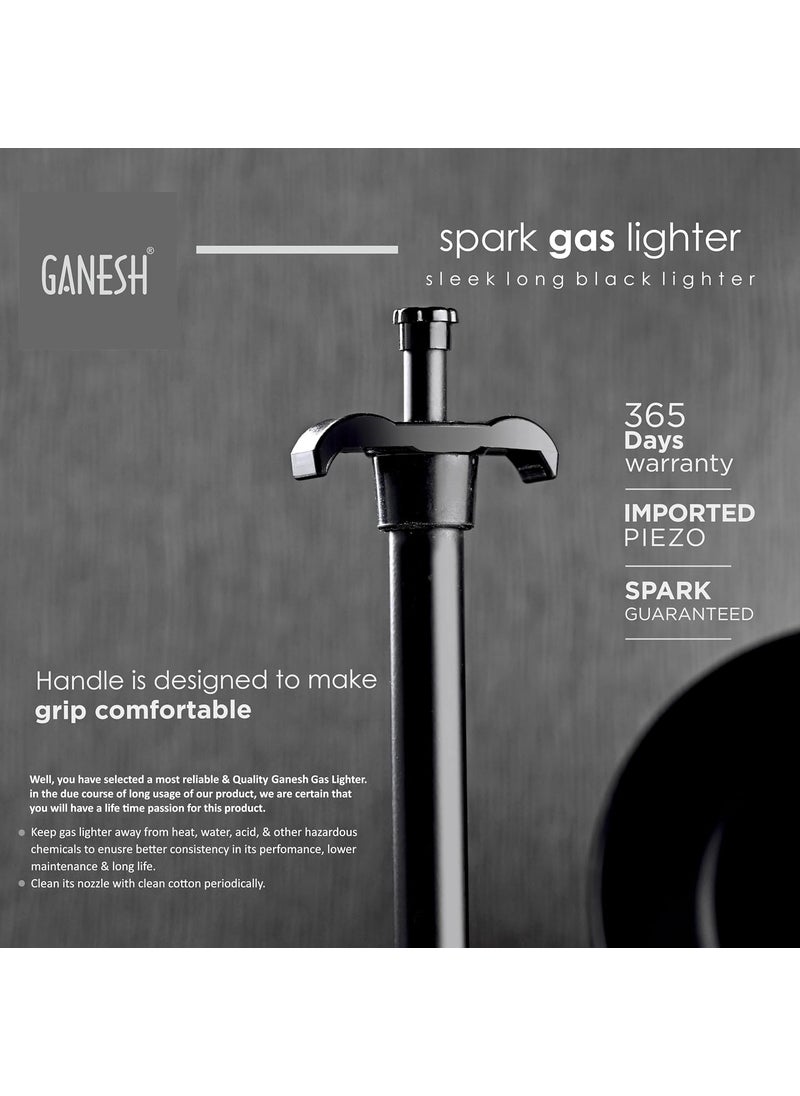 Ganesh Spark Gas Lighter for Kitchen Use Restaurants Metal Gas Stove Lighter Regular Size Easy Grip Long Lasting, Rust Proof