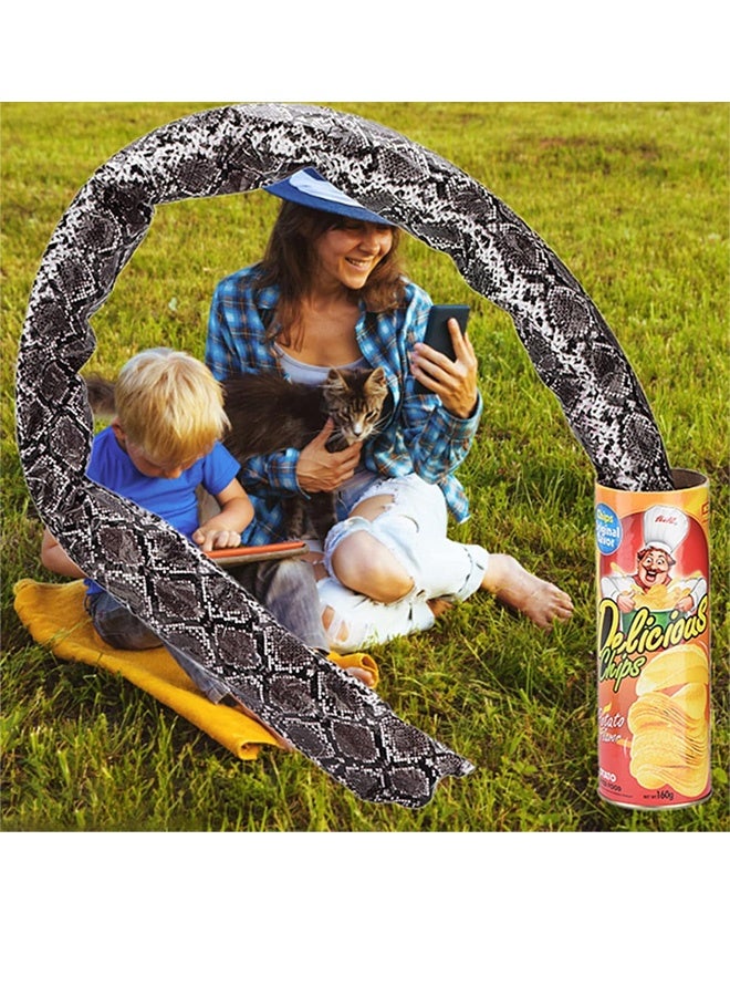 Snake in A Can Prank, Novelty Snake Trick Toy, Original Snake in A Potato Chip Can Prank, Funny Pranks Joke Jump Out for Spring Party Supplies April Fools Day and Halloween Party Decoration - Image 5