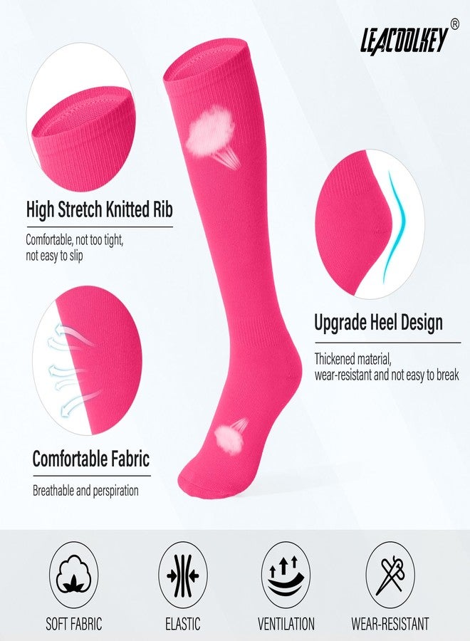 LEACOOLKEY Baseball Belt and Socks Combo Set Softball Socks and Elastic Belt for Youth Boys Girls Pink - Image 5