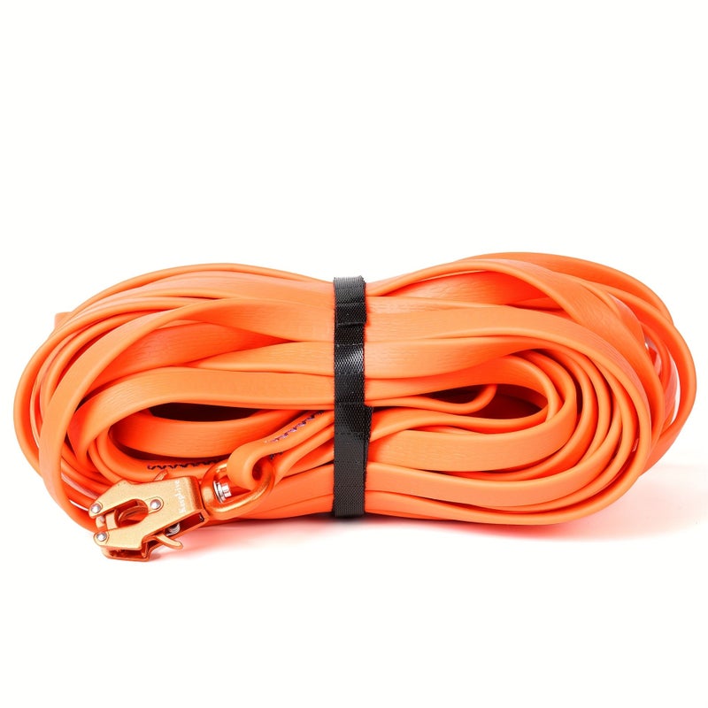 Large Orange Pet Walking Rope 1.3 Inch Wide Tactical Training Leash With Alloy Buckle - Image 1