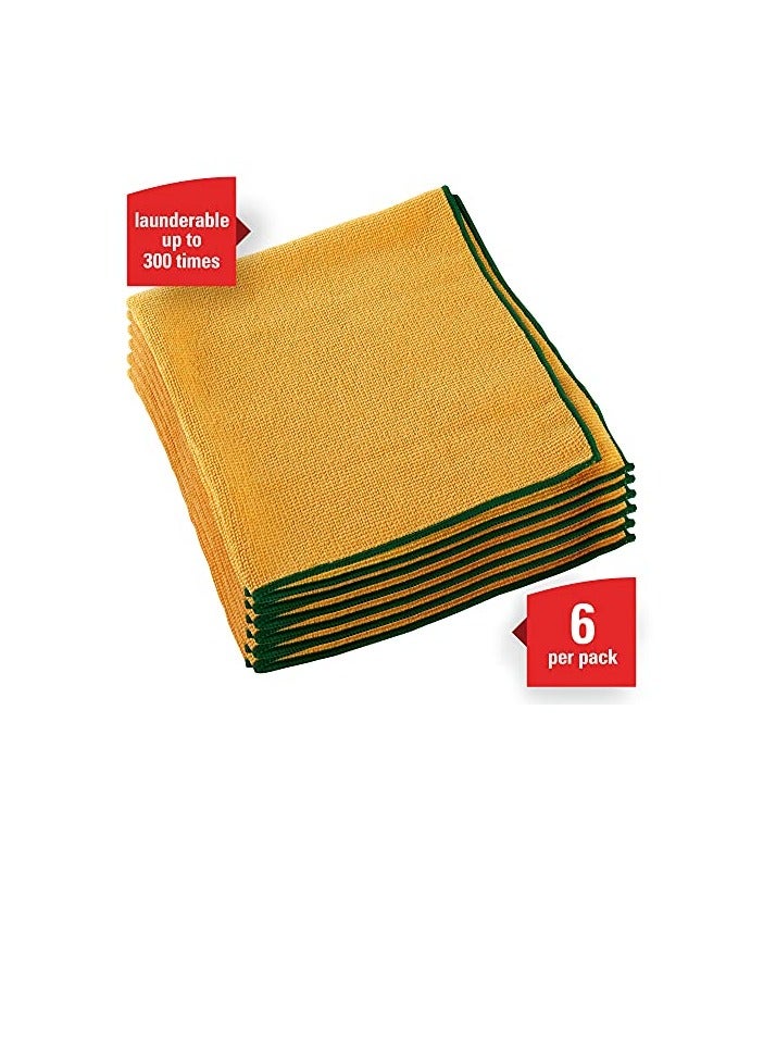WypAll WypAll Microfiber Cloths - Yellow 6-Pack, Durable & Absorbent, Professional-Grade - Image 3