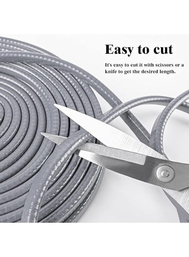 بروماس شريط حماية حافة باب السيارة 5 متر – واقي مطاطي ضد الصدمات مناسب لجميع السيارات، سهل التركيب، رمادي - Image 3