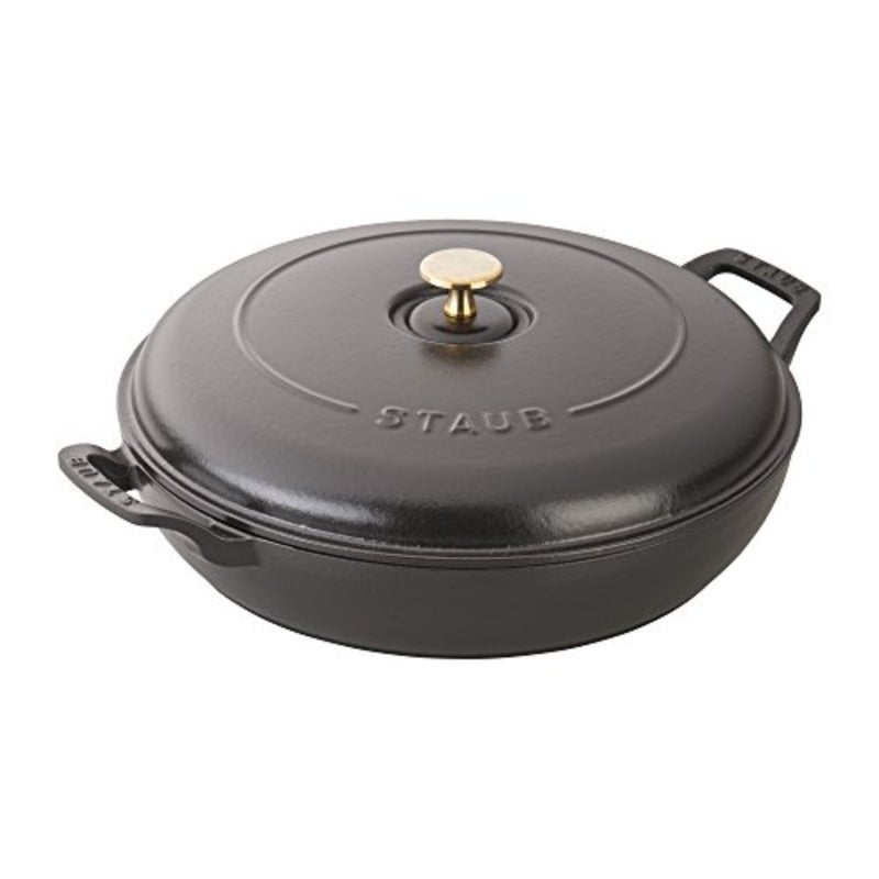 Cast Iron 3.5-qt Braiser - Matte Black, Made in France - Image 1