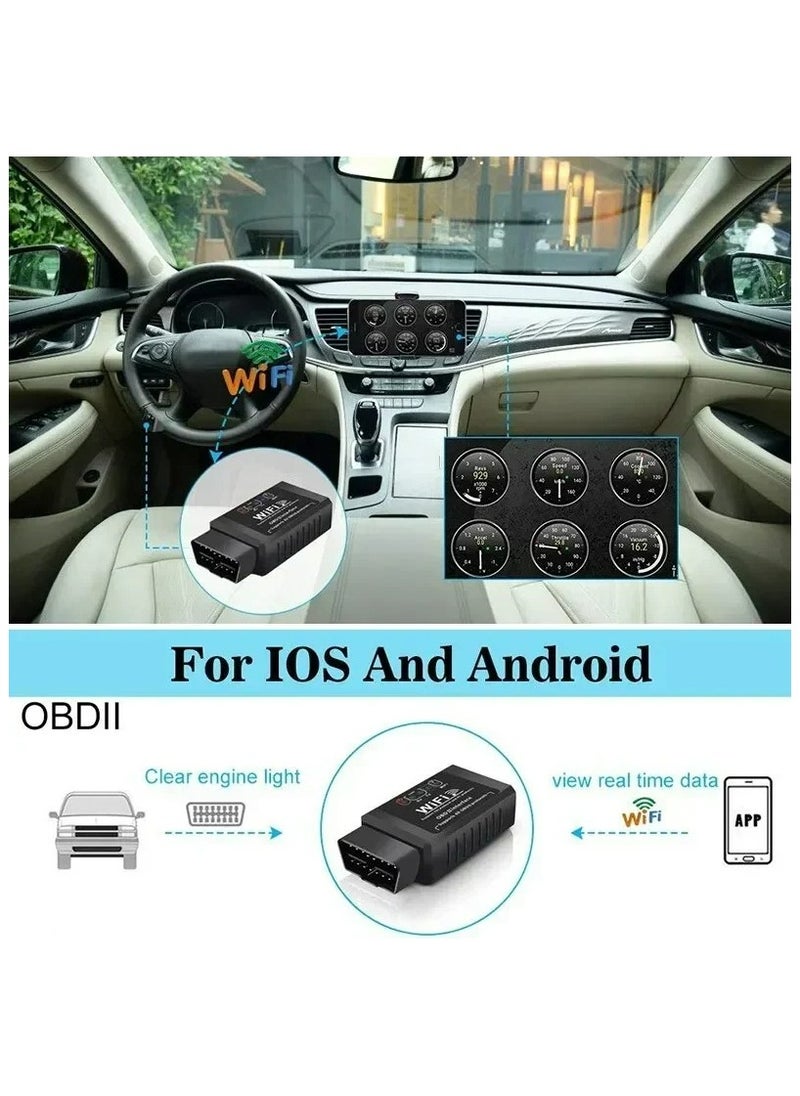 OBD2 WIFI ELM327 V 1.5 Scanner for iPhone IOS Android Auto OBDII OBD 2 ODB II ELM 327 V1.5 WI-FI Code Reader Diagnostic Tool