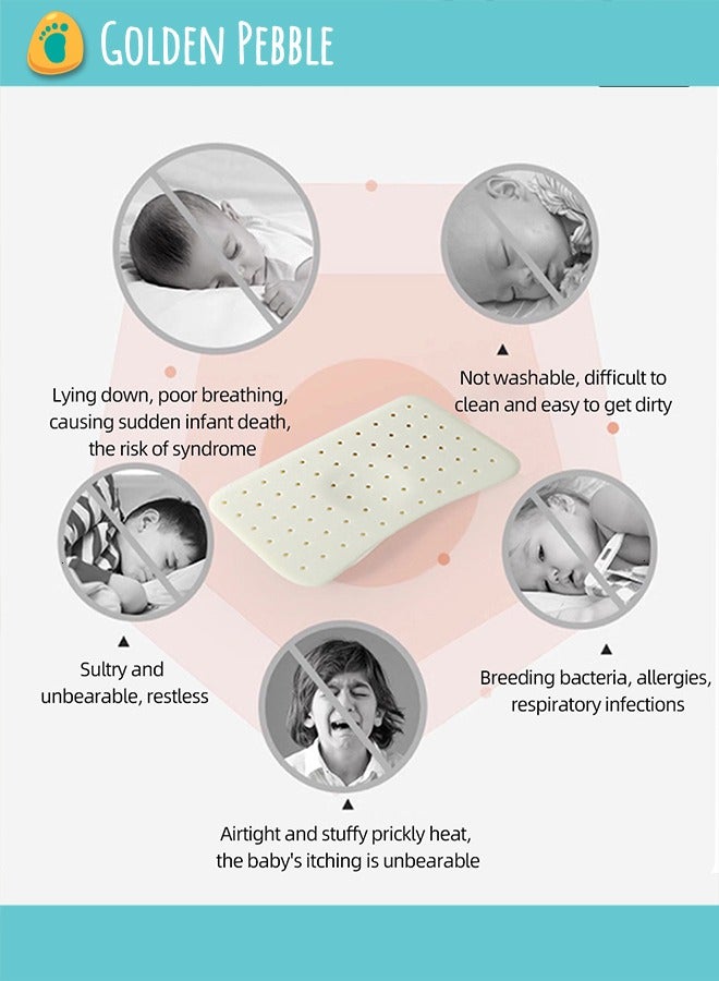 bbet Baby Nursing Sleeping Pillows, Toddler Pillows for Sleeping, Kids Spine Protection Pillows, Soft Infant Pillows for Sleeping, Ergonomic Design, Especially for Children Aged 0-3 Years - Image 4