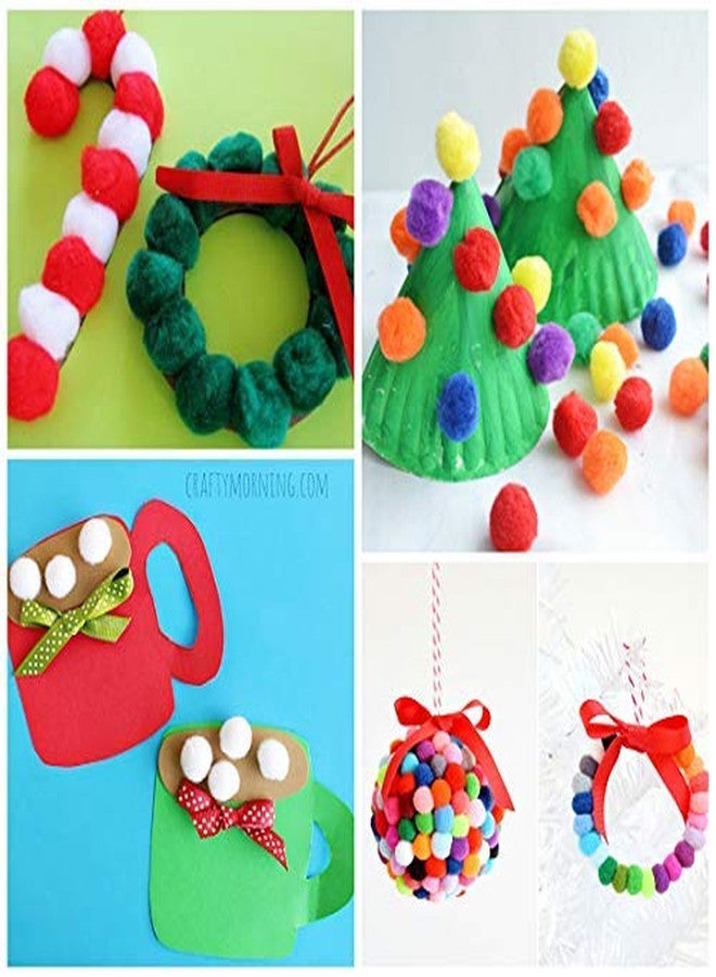 CABAX Pom Poms 1.5 Inch Pompoms Pipe Cleaners for DIY Creating Crafts Making, Preschool Crafts Supplies Decoration,Assorted Colors, 50 Pcs - Image 4