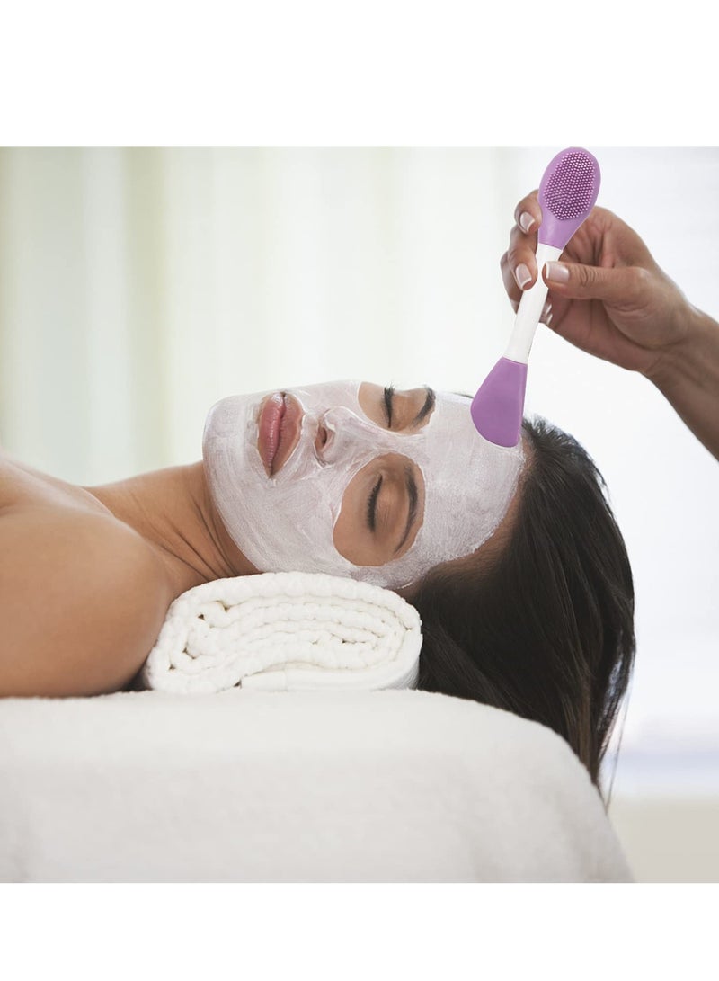 KHAJUL 3-Piece Silicone Mask Brush, Applicator Tool and Massage Scraper for Applying Mud, Clay, Charcoal Blending Mask, Cream, Lotion (Purple) - Image 5