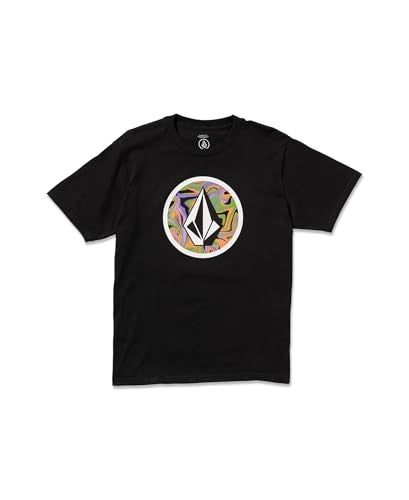 Volcom Men's Crisp Stone Short Sleeve Tee, Black S125, Large - Image 1