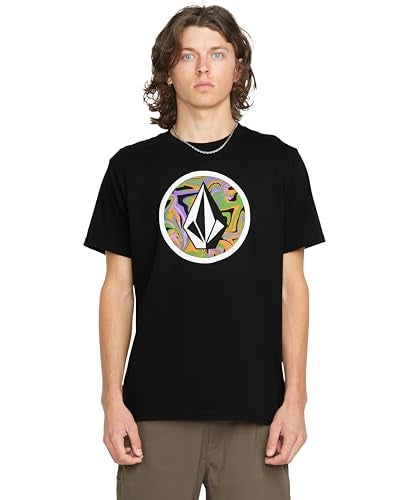Volcom Men's Crisp Stone Short Sleeve Tee, Black S125, Large - Image 3