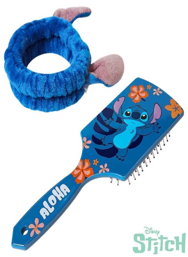 LUV HER Disney Lilo & Stitch Kids Hair Brush & Spa Headband Set for Girls - with Stitch - Fun Grooming Kit for Detangling, Styling & Skincare - Soft & Stretchy One Size, Ages 3+ - Image 4