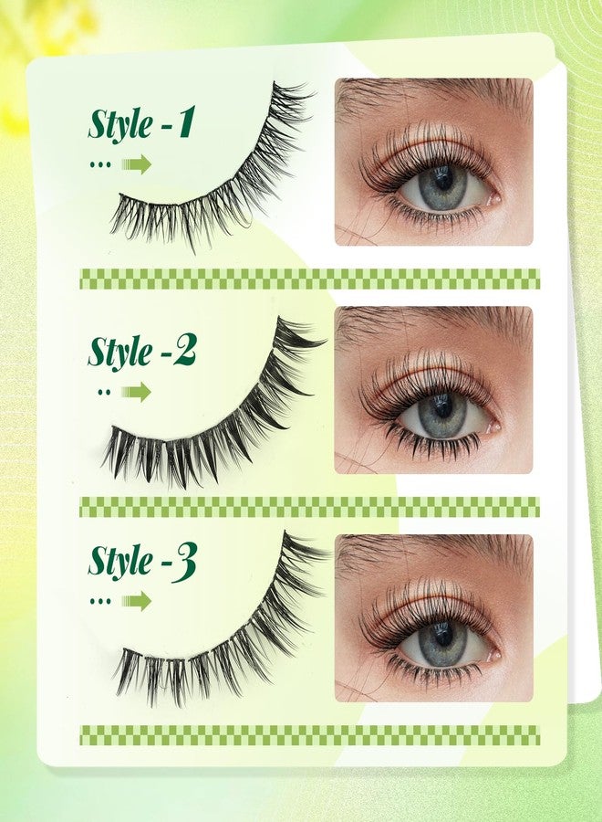 KEYYOU Bottom Lash Clusters DIY Eyelash Extensions 3 Styles Lower Lashes Wispy Bottom Individual Lashes 5-7mm Natural Thin Band Eyelash Clusters (Full) - Image 3