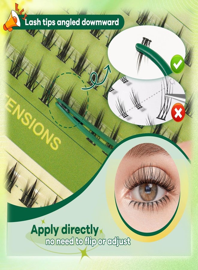 KEYYOU Bottom Lash Clusters DIY Eyelash Extensions 3 Styles Lower Lashes Wispy Bottom Individual Lashes 5-7mm Natural Thin Band Eyelash Clusters (Full) - Image 5