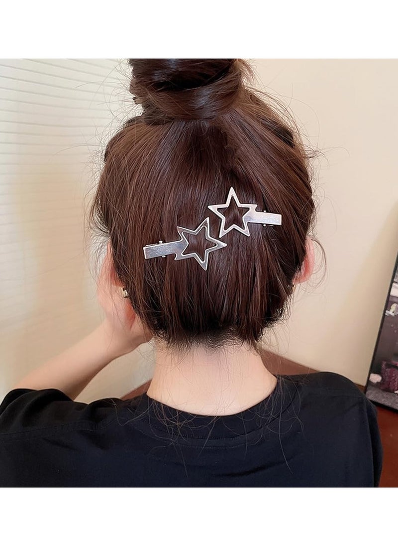 Goolsky 24pcs Silver Hair Clips for Women, 12 Pairs Metal Hair Clips Bangs Hair Clip Hair Pins Hair Accessories for Girls Alligator Clips for Hair Styling Star Hairclips Cool Hair Barrettes Hairclip Set  - Image 2
