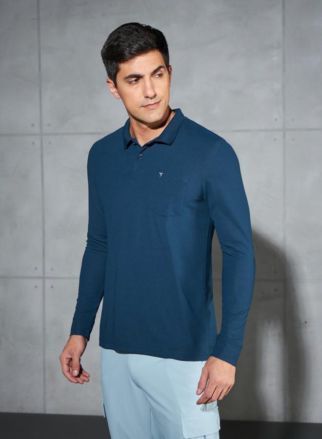 تكنوسبورت تيشيرت بولو تكنوسبورت سادة بجيوب - Image 2