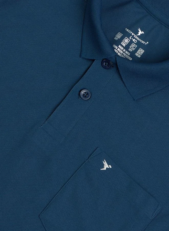 Technosport Technosport Solid Polo T-Shirt with Pocket Detail