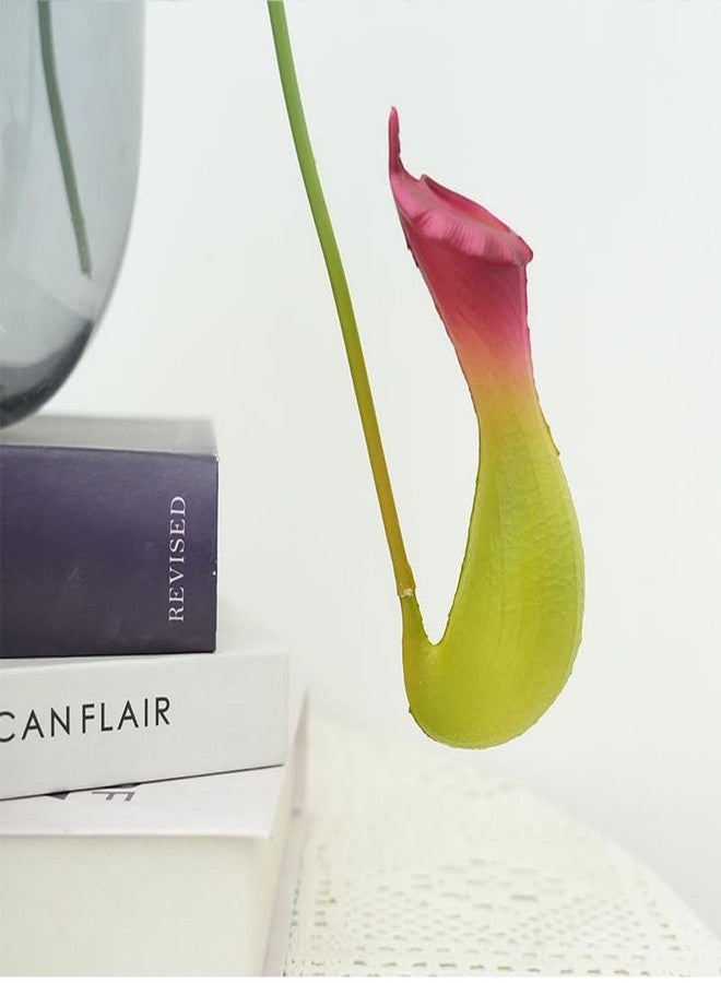 QFSH 3Pcs Artificial Pitcher Plant Hanging Vine Realistic Carnivorous Plant Wall Decor Fun Potted Plants for Home Decoration 30'' (Green) - Image 4