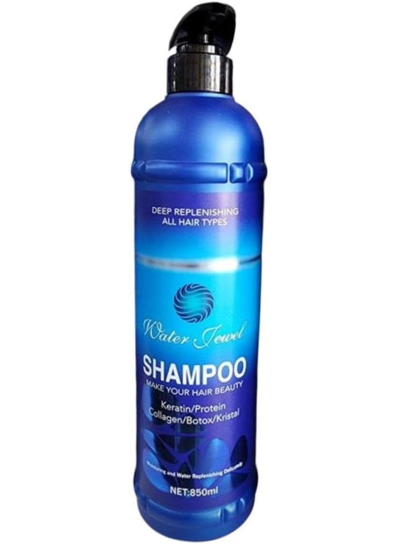Water Jel Original Shampoo Keratin Protein Collagen Kristal for Hair 850 ML - Image 1
