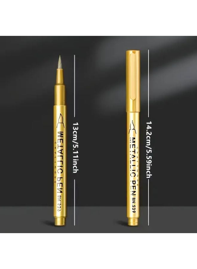 3Pcs Silvery Permanent Marker Pens Waterproof For Crafts Resin Art Office Supplies - Image 4