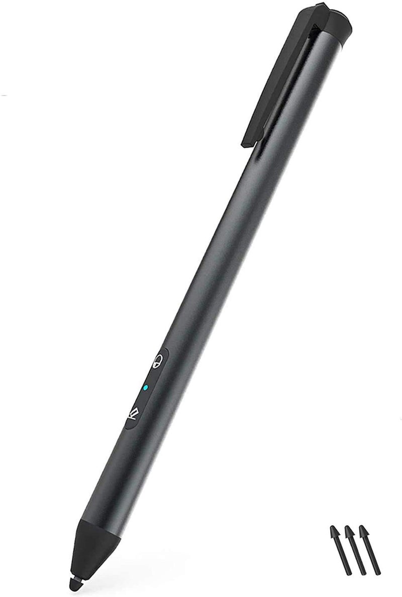 vitalASC Digital Pen 4096 Pressure Levels, Microsoft Certified, Compatible with Surface Books, Pro 1 & 2, Go 1 & 2, Studio, Laptop, HP, Dell, Asus Series, Rechargeable & Palm Rejection MPP 2.0, 3 Extra Tips - Image 1