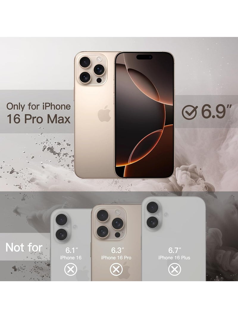 BORTONY iPhone 16 Pro Max Case with Card Holder Magnetic Kickstand PU Leather Shockproof Protective Cover for iPhone 16 Pro Max 6.9 Inch - Image 2