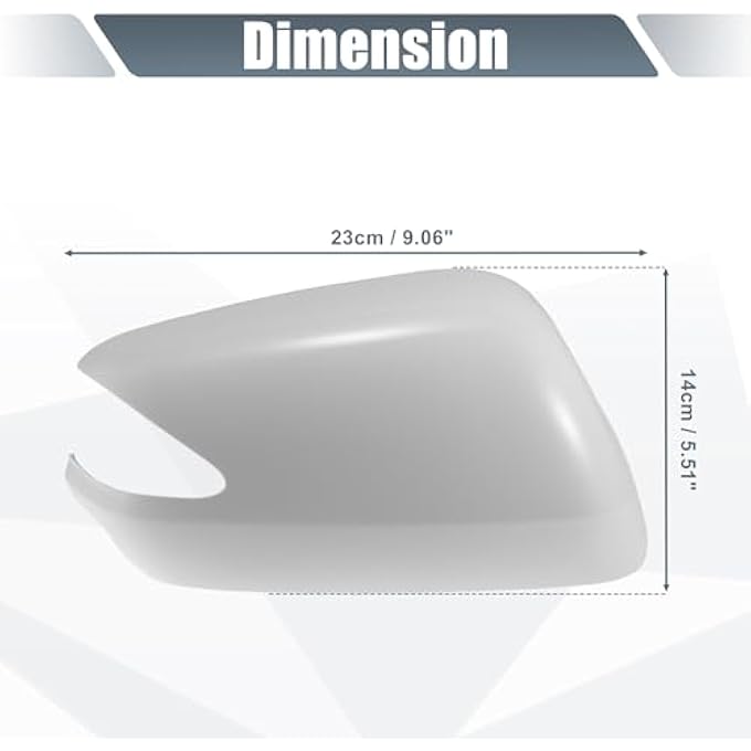 ريحني رؤية خلفية للسيارة يمين، غطاء مرآة الراكب الجانبية، غطاء بديل: أبيض لهوندا فيت 20092013 يناسب مع موديلات الإشارة أغطية واقيات المرايا، الزينة الخارجية، الزينة الخارجية. - Image 3