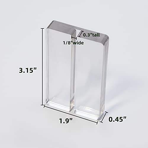 Mutualsign Place Card Holders 20 PCS Clear Acrylic Sign Holder, 3" Table Numbers Stands With Card Slot, Place Sign Holders For Name, Menu, Numbers - Image 3