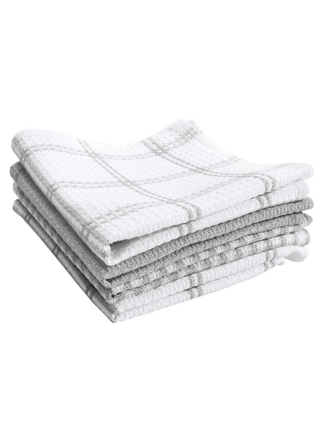 T-FAL Premium Waffle Dish Cloths: Highly Absorbent, Super Soft Long Lasting - 100% Cotton, 12"x13" Flat Waffle Dish Towel for Cleaning & Drying Dishes, (4-Pack), Grey - Image 1