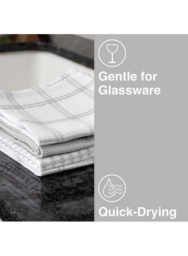 T-FAL Premium Waffle Dish Cloths: Highly Absorbent, Super Soft Long Lasting - 100% Cotton, 12"x13" Flat Waffle Dish Towel for Cleaning & Drying Dishes, (4-Pack), Grey - Image 4