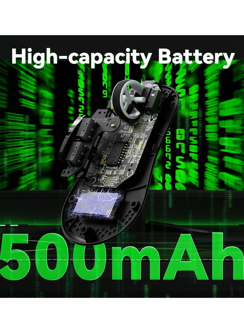 هجوم القرش ماوس ألعاب لاسلكي V5 بدقة 42000 نقطة في البوصة - مستشعر PAW3950 MAX - وزن خفيف جداً 55 جرام - معالج Nordic 52840 - ماوس قابل للبرمجة سلكي/بلوتوث/لاسلكي بتردد 2.4GHz لجهاز الكمبيوتر/ماك - Image 3