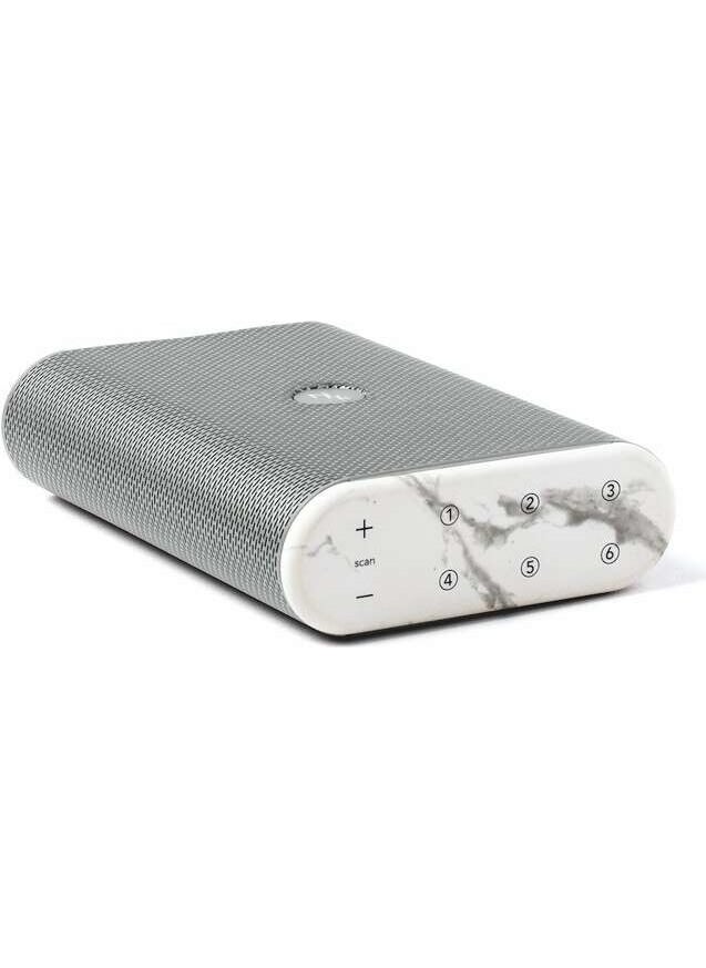 Miami Radio Clock White Marble LA107DMW