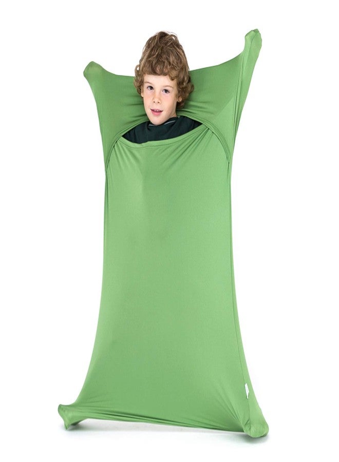 SANHO Premium Sensory Sock,Small, 35" L x 20" W, Good for Height:Up to 40", Updated Version,Green - Image 1