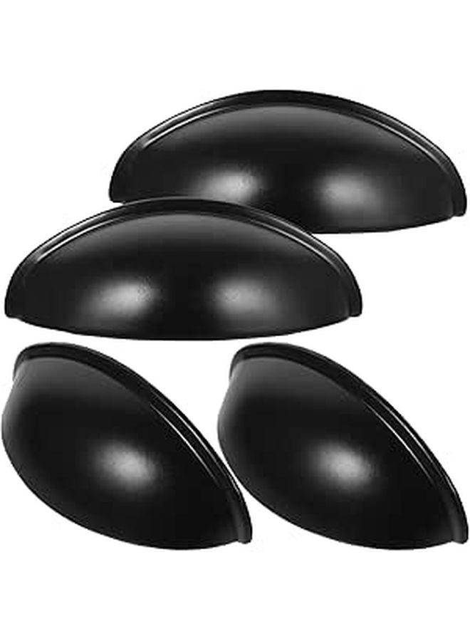 Vintage Alloy Semicircle Drawer Pull Handles Black Cabinet Wardrobe Hardware - Image 1