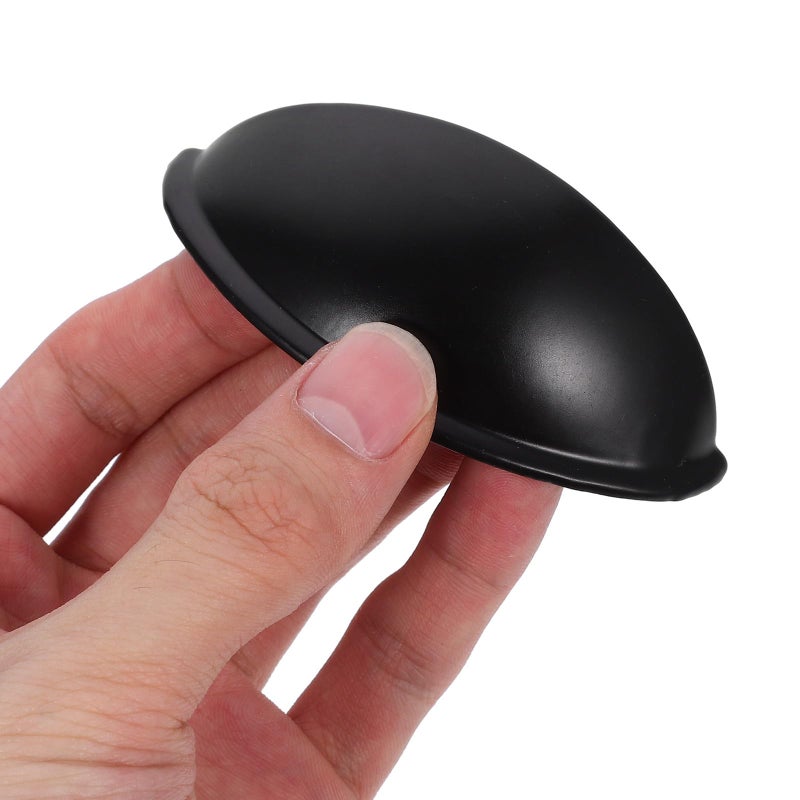 Vintage Alloy Semicircle Drawer Pull Handles Black Cabinet Wardrobe Hardware - Image 5
