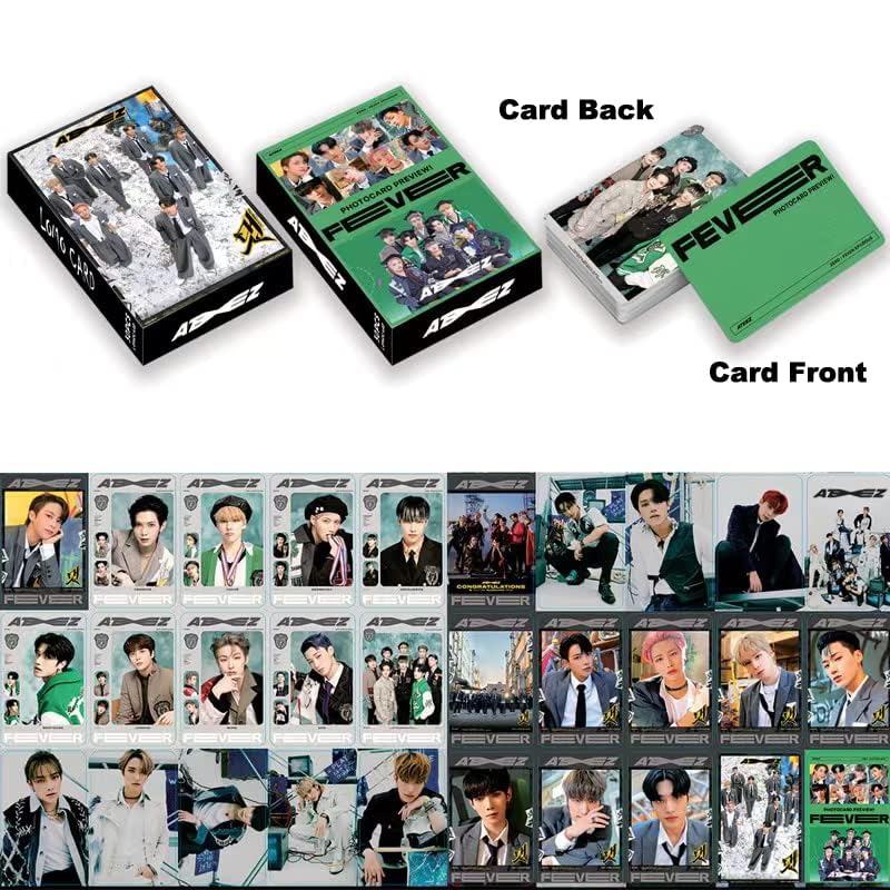 HOMRAA 5 Pack/150 Pcs Lomo Card Kpop Photocards Greeting Card with Postcards for Ateez - Image 5
