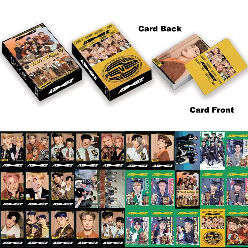 HOMRAA 5 Pack/150 Pcs Lomo Card Kpop Photocards Greeting Card with Postcards for Ateez - Image 2