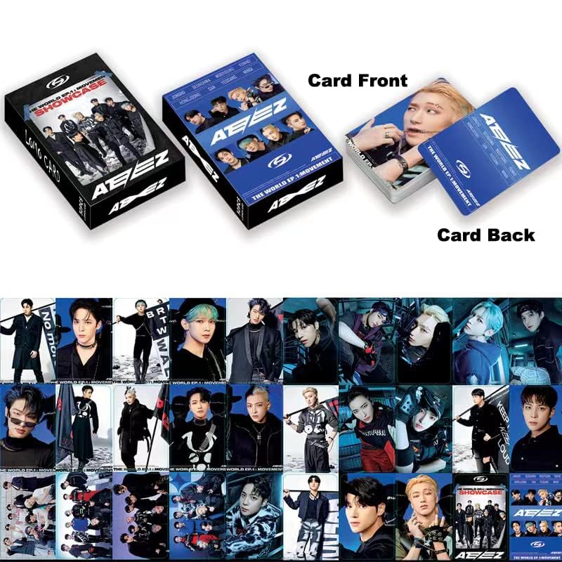 HOMRAA 5 Pack/150 Pcs Lomo Card Kpop Photocards Greeting Card with Postcards for Ateez - Image 4