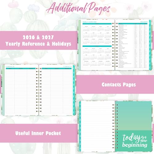 MaaIbok 2026 Planner - Planner 2026, 2026 Planner Weekly and Monthly, Jan 2026 - Dec 2026, 8.5" x 6.4", Calendar Planner with Hardcover, Twin - Wire Binding, Monthly Tabs, Elastic Closure, Daily Organizer - Image 5