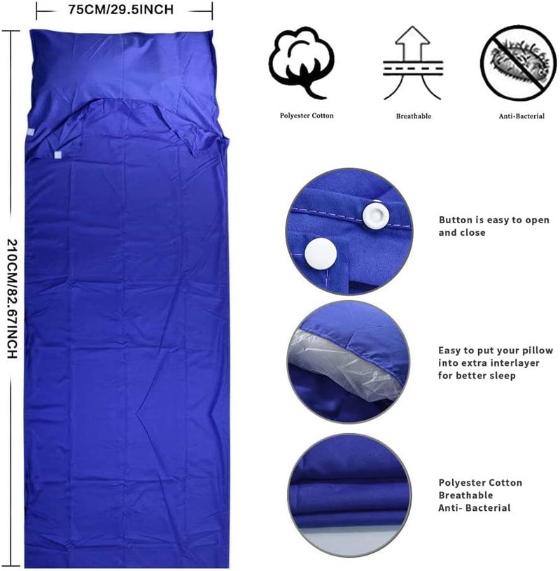 OUTEST Travel and Camping Sheet Sleeping Bag Liner - Lightweight Compact and Portable Adult Sleeping Bag - Ideal for Traveling,Hostels and Camping - Image 2