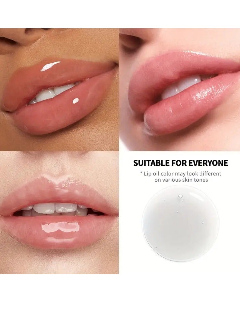 lakerain Glowing Renewal Lip Oil Lip Balm Plumper for Moisturizing Hydrating Softens Lips with Oversized Ultra Plush Applicator Nourishes Repairs Lips and Lightens Lip Lines Lip Gloss Oil Clear 02 - Image 3