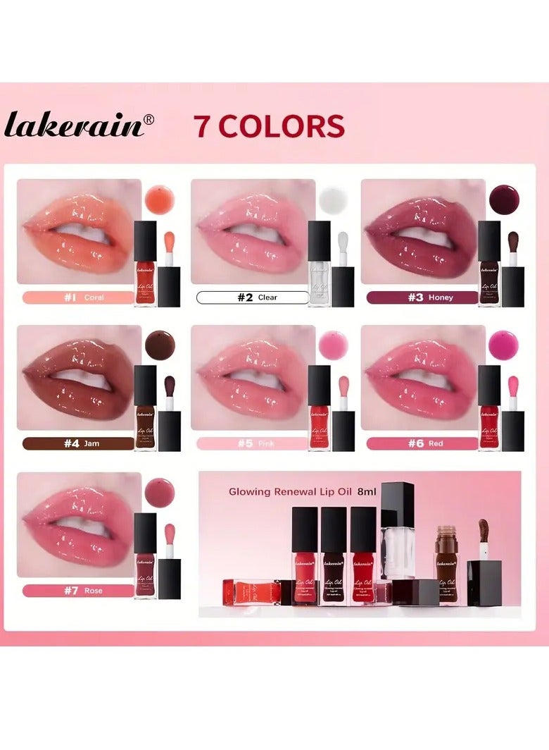 lakerain Glowing Renewal Lip Oil Lip Balm Plumper for Moisturizing Hydrating Softens Lips with Oversized Ultra Plush Applicator Nourishes Repairs Lips and Lightens Lip Lines Lip Gloss Oil Clear 02 - Image 4