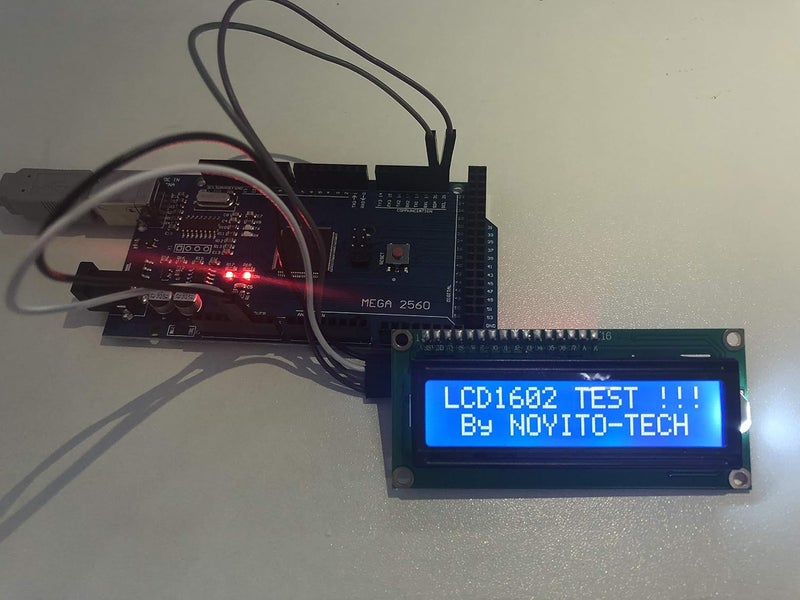 NOYITO 1602 16x2 LCD Module Shield Blue Backlight with PCF8574TIIC I2C Driver Serial Interface Compatible with Win OS UNO R3 MEGA2560 (Pack of 2) (1602 IIC Screen Blue) - Image 4