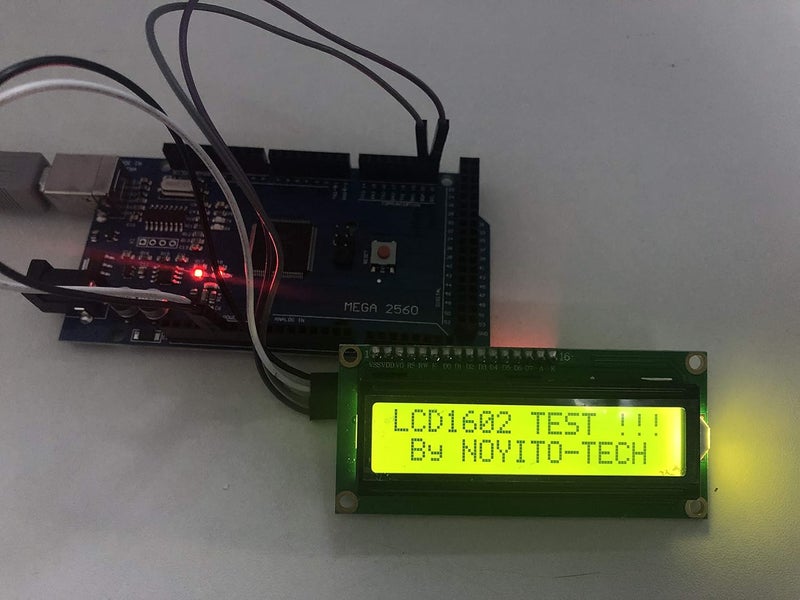NOYITO 1602 16x2 LCD Module Shield Blue Backlight with PCF8574TIIC I2C Driver Serial Interface Compatible with Win OS UNO R3 MEGA2560 (Pack of 2) (1602 IIC Screen Blue) - Image 3