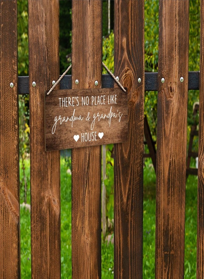 FUGWN Grandma and Grandpa's House Hanging Wooden Signs 12x6, Grandma and Grandpa Gifts, Grandparents Gifts House Wall Decor, Grandkids Welcome Sign Decor Gifts for Grandma and Grandpa Grandparents - Image 5
