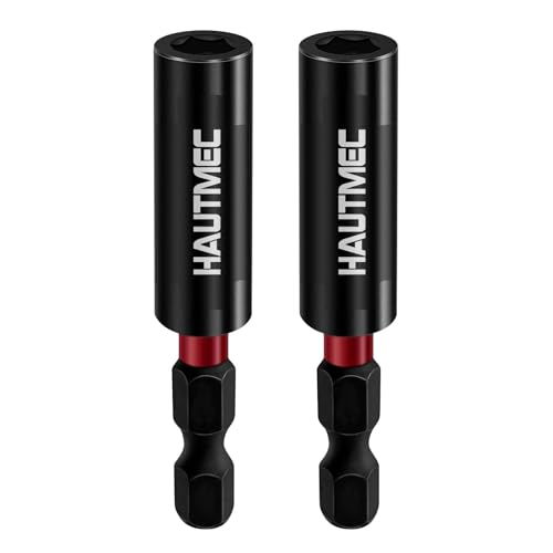 HAUTMEC 1/4”Magnetic Impact Tough Bit Holder,2pcs Screwdriver Extension, Quick-Change Hex Shank Set for Screwdriver Bits Nuts Drills Maintenance and repairing HT0163-SH - Image 1