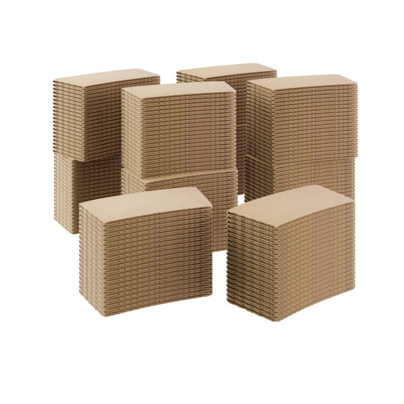 Homelance أكمام القهوة من هوميلانس 200 قطعة - أكواب كرافت ورقية بنية مموجة تناسب أكواب 12 أونصة و 16 أونصة و 20 أونصة و 22 أونصة و 24 أونصة - قابلة لإعادة التدوير وقابلة للاستخدام مرة واحدة - مثالية للمشروبات الساخنة في المقاهي والمكاتب (عبوة من 200)  - Image 1