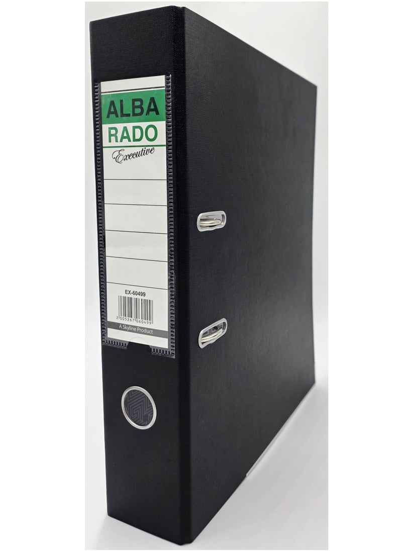 Alba Rado 50-Piece Office Box File Broad Black Unfixed (8cm spine) F\S Size (210x 330 mm)  - Image 1