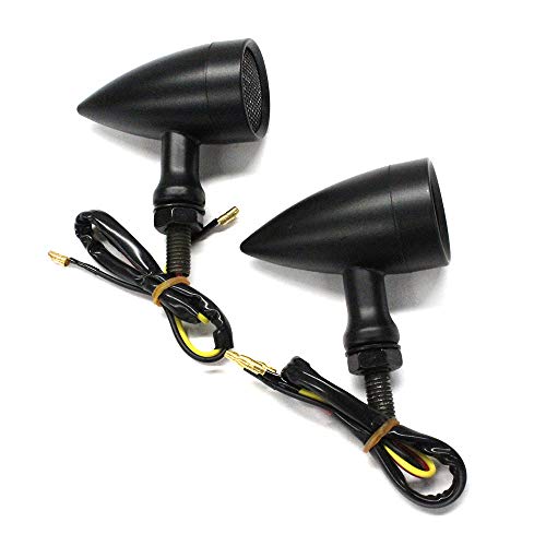 MISS MOLY Black Motorcycle LED Turn Signals Red Light Brake Running Tail Lights Bullet - Image 2