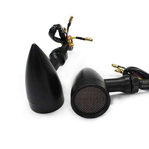 MISS MOLY Black Motorcycle LED Turn Signals Red Light Brake Running Tail Lights Bullet - Image 5