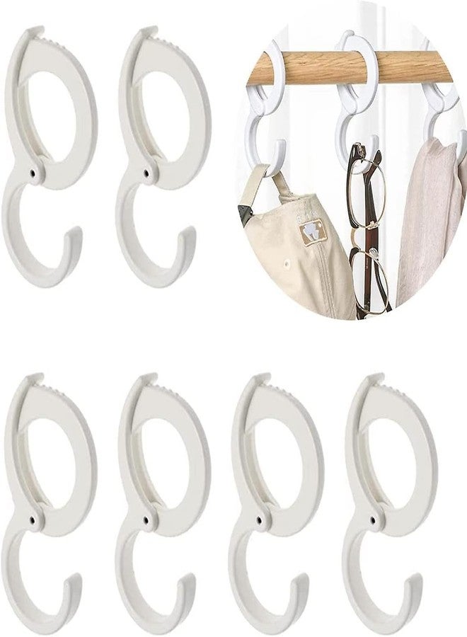 CELLEBII® Multi-Purpose S-Shaped Hanging Hooks, Table Edge Hook, Clip, Windproof Hanger for Home, Office, Workshop, Exhibition (5 PCS, White)