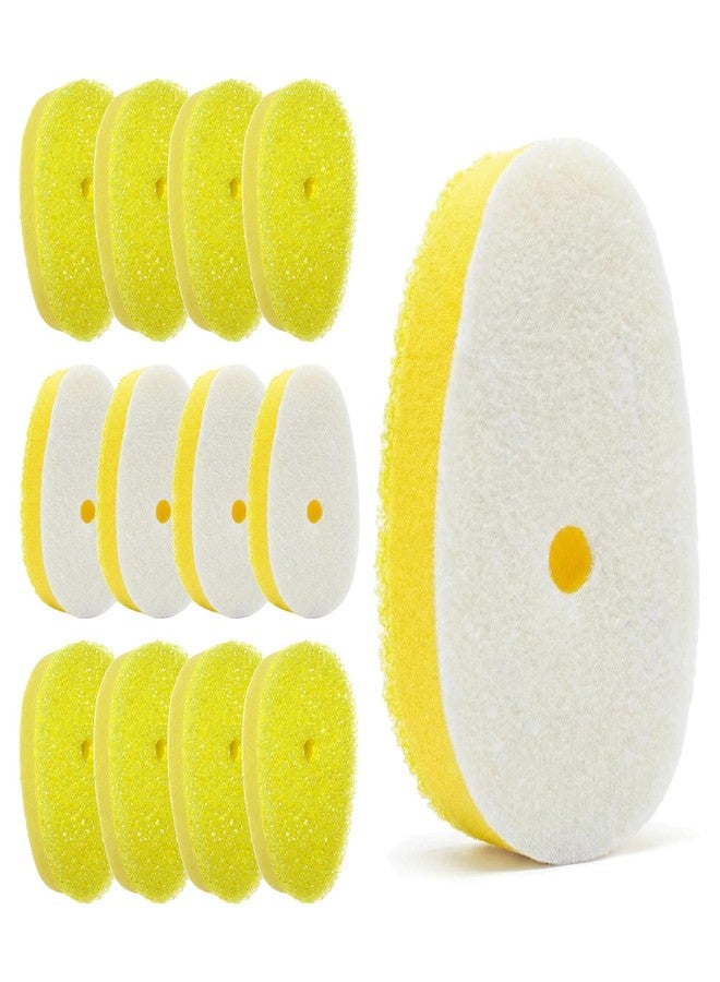 Leffis 12 Pack Dish Wand Refill Heads Compatible with Scrub Daddy, Triple-Layer Temperature-Sensitive Sponge Refills, Strong Hook & Loop, Non-Scratch Replacement Heads for Dish Daddy Handle - Image 1